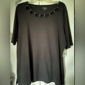 Nwt black ladies top ss xl